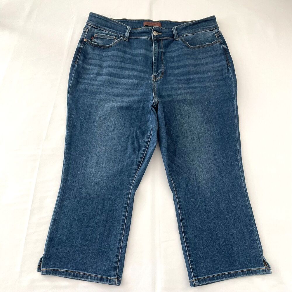 Judy Blue Skinny Fit Capri Jeans Women’s 20W Medium Wash Stretch Denim